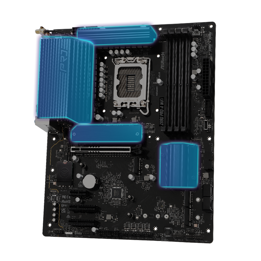 ASRock Z890 Pro-A WiFi LGA 1851 ATX Motherboard - Newegg.com